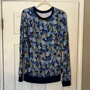Stitch Little Snuggles Bamboo Tropical Leaf Print Sweatshirt